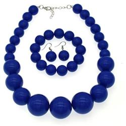 We We Chunky Pearl Necklace Large Pearl Choker Necklace for Women Wedding Jewelry Set
