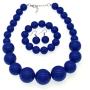 We We Chunky Pearl Necklace Large Pearl Choker Necklace for Women Wedding Jewelry Set
