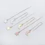 TUSHUO Simple Dangle Style Moon Star Earrings Irregular Moon Star Line Threader Drop Earrings (Gold) TUSHUO Simple Dangle Style Moon Star Earrings Irregular Moon Star Line Threader Drop Earrings (Gold)