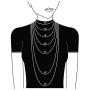 Verona Jewelers Sterling Silver Adjustable Box Chain Bolo Necklace| Sterling Silver Box Chain| 925 Sterling Silver Pendant Necklace | Adjust UP to 24 INCHES