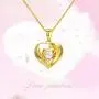 18k Gold Heart Jewelry Necklace for Women, Solid Gold Chain and Pendant Necklace for Her, Anniversary Jewelry Present for Wife, Gifts for Mother,18'' 18k Gold Heart Jewelry Necklace for Women, Solid Gold Chain and Pendant Necklace for Her, Anniversary Jewelry Present for Wife, Gifts for Mother,18''