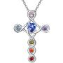 Chakra Necklace for Yoga Lovers 7 Chakra Healing Meditation Prayer Pendant Necklace Jewelry Gifts for Mom Mother Grandma Daughter Birthday Christmas Day Mother’s Day