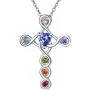 Chakra Necklace for Yoga Lovers 7 Chakra Healing Meditation Prayer Pendant Necklace Jewelry Gifts for Mom Mother Grandma Daughter Birthday Christmas Day Mother’s Day