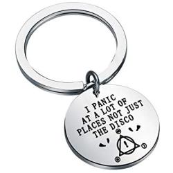 KUIYAI I Panic at A Lot of Places Not Just The Disco Keychain Lyrics Keychain Music Lover Gift