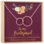 Bridesmaid Gift Necklace: Maid of Honor Proposal, Bridal Jewelry, 2 Interlocking Circles (rose-gold-plated-brass, NA) Bridesmaid Gift Necklace: Maid of Honor Proposal, Bridal Jewelry, 2 Interlocking Circles (rose-gold-plated-brass, NA)