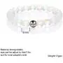 4Pcs Mystic Mermaid Beaded Stretch Bracelet Handmade Round Glass 8mm Multicolor Matte Beads Elastic Bracelet Shining Moonstone Beads Wristband for Women Girl Valentines Jewelry