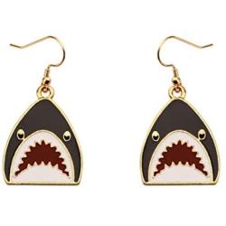 TIIMG Shark Jewelry Shark Earrings Shark Lover Gift Shark Jaws Earrings Shark Teeth Dangle Earrings Beach Jewelry Beach Lover Gift