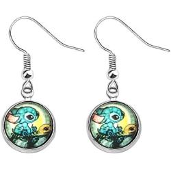 AKTAP Stitch Jewelry Stitch and Turtle Dangle Earrings Movie Series Cosplay Jewelry