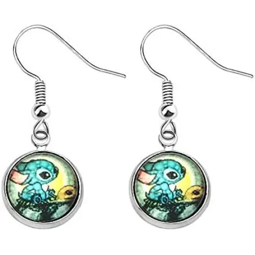 AKTAP Stitch Jewelry Stitch and Turtle Dangle Earrings Movie Series Cosplay Jewelry