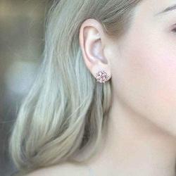 Lam Sence Sterling Silver Sakura Flower Jewelry for Women Girls (Stud Earrings)