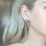 Lam Sence Sterling Silver Sakura Flower Jewelry for Women Girls (Stud Earrings)