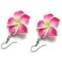 CHADADA Jewelry Hawaiian Fimo Plumeria Flower Dangle Earrings Handmade for Women, 30 mm