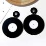 MIAIULIA Rock N Roll 1950s Womens Vinyl Record Earrings