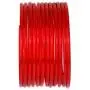 JDZ COLLECTION Ethnic Fashion Jewelry Daily Wear Indian Designer Glass Plain Bangle Set For Girls & Women Churi Bracelet Traditional Bollywood Bangles Set Of 12 (Red 2.8)