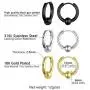 Statement Earrings for Men Women, Punk Jewelry, Black/Gold Plated Stainless Steel, Hypoallergenic for Sensitive Ears, Come Gift Box Statement Earrings for Men Women, Punk Jewelry, Black/Gold Plated Stainless Steel, Hypoallergenic for Sensitive Ears, Come Gift Box