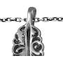 PZ Paz Creations 925 Sterling Silver Pendant Necklace For Men | Feather Textured Design With 22'' Italian Rolo Chain | Hypoallegenic Made In Israel