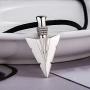 MANBU 925 Sterling Silver Men Jewelry Arrowhead Pendant Necklace with Woven Wax Rope Chain