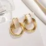 14K Gold Plated Lerverback Earrings Round Cut Cubic Zirconia Drop Dangle Earring for Women Girls Hypoallergenic Jewelry Gifts