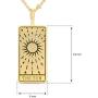 LAONATO Tarot Card Necklace for Women | Moon Star Sun Wisdom, 21 inches