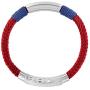 QLEESI Braided Nautical Rope Cuff Bracelet with Magnetic Clasp for Men Women, Handmade Stylish Infinity Knotted Woven Nylon String Warp Bracelet Gifts for Boys