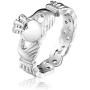 SBI Jewelry Stainless Steel Claddagh Rings Loyalty Heart Rings Gift for Women Birthday Anniversary Valentines Day