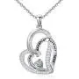 Distance Mother Daughter Necklace S925 Sterling Silver Heart Necklace for Daughter Mom Double Heart Necklaces Jewelry Gifts for Mom Daughter Wife Girls Distance Mother Daughter Necklace S925 Sterling Silver Heart Necklace for Daughter Mom Double Heart Necklaces Jewelry Gifts for Mom Daughter Wife Girls