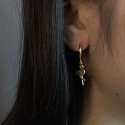 MYEARS Hoop Earrings Gold Half Open 14K Gold Filled Tiny Boho Beach Simple Delicate Handmade Hypoallergenic Jewelry Gift