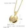 Amvie Gold Initial Necklaces for Women Girls 14K Gold Filled Round Disc Letter Pendant Engraved with Adjustable Chain Pendant Enhancers for Women Teen Girls