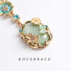 KOCERBACE Retro Style Drops Glaze Chain Necklace Jewelry for Women/Girls, Sweater/T-Shirt Chain