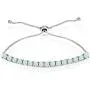 Sterling Silver 3mm Synthetic White Opal Round-cut Chain Adjustable Pull-String Bolo Slider Tennis Bracelet Sterling Silver 3mm Synthetic White Opal Round-cut Chain Adjustable Pull-String Bolo Slider Tennis Bracelet