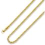 18k Real Gold Plated Rope Chain 2.5mm 5mm Stainless Steel Men Chain Necklace Women Chains 16 Inches 36 Inches