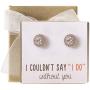 A+O Bridesmaid Gift, Crystal Stud Post or Clip-on Earrings in Silver, Gold, Rose Gold