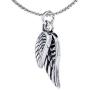 Xusamss Punk Jewelry Titanium Steel Angel Wings Pendant Necklace