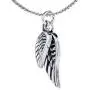 Xusamss Punk Jewelry Titanium Steel Angel Wings Pendant Necklace