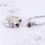 Personalized Customizable Urn Necklace for Ashes Stainless Steel Cremation Jewelry With Heart Angel Wing Memorial Pendant