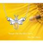 CHENGHONG Bee Necklace for Women 925 Sterling Silver Bumble Honey Bee Necklace Queen Bee Necklace for Women Cute Animal Jewelry Gift for Her