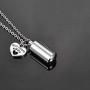 TTVOVO Cremation Urn Necklace for Ashes Memorial Keepsake Ashes Holder Urn Locket Heart Charm Pendant Necklaces for Men Women Stainless Steel Remembrance Waterproof Nickel-Free Hypoallergenic Jewelry