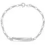 925 Sterling Silver 6'' Unisex Figaro Chain Childrens Engravable ID Bracelet Identification Boy Girl