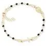 MiaBella 18K Gold Over 925 Sterling Silver Italian Natural Black Spinel Rosary Cross Charm Bead Bracelet for Women Teen Girls, Adjustable Link Chain 6 to 8 Inch Handmade in Italy MiaBella 18K Gold Over 925 Sterling Silver Italian Natural Black Spinel Rosary Cross Charm Bead Bracelet for Women Teen Girls, Adjustable Link Chain 6 to 8 Inch Handmade in Italy