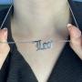 choice of all Old English Zodiac Necklaces for Women Stainless Steel Letter Constellation Necklace Astrology Jewelry Birthday Gift