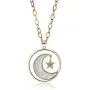 welbijoux Long Moon Star Shell Pendant Necklace for Women Sweater Layered Y Statement Bohemian Chain Girls Mother Jewelry with Gifts Box