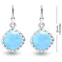 LeCalla Flaunt Sterling Sliver Jewelry Dangle Gemstone Earrings for Teens and Women