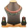 Touchstone Indian Bollywood Gorgeous Intricate Workmanship Mughal White Colorful Rhinestone Crystal Wedding Designer Jewelry Choker Necklace Set in Gold and Silver Tone for Women.