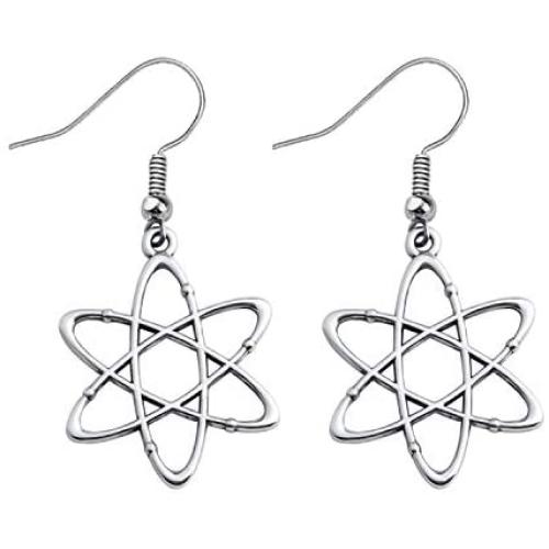 FUSTMW Atomic Science Symbol Keychain Never Trust an Atom They Make Up Everything Chemistry Scientist Physicist Chemist Teacher Gift Science Lovers Jewelry Gift