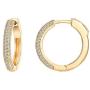 PAVOI 14K Gold Plated 925 Sterling Silver Cubic Zirconia Hoop Earrings
