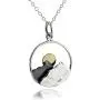 FashionJunkie4Life Sterling Silver Mountain Range Peaks Charm Necklace with Bronze Sun, 18'' Chain FashionJunkie4Life Sterling Silver Mountain Range Peaks Charm Necklace with Bronze Sun, 18'' Chain