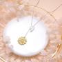 Sterling Silver Sunflower with CZ Warmth Sunshine Jewelry Y Pendant Necklace or Bracelet Anklet for Women