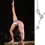 FUSTMW Gymnast Gift Gymnastics Y Necklace Infinity Love Charm Gymnast Jewelry Gymnastics Class Gift for Women Girls