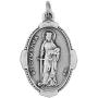 VILLAGE GIFT IMPORTERS 1'' Saint Dymphna Medal and Holy Card | Patron Saint of Mental Illness | Made in Italy | Christian Jewelry
