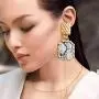 Campsis Vintage Geometric Dangle Earrings Gold Statement Drop Earring Snakeskin Pattern Pendant Earring Halloween Party Jewelry for Women and Girls